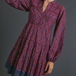 ANTHROPOLOGIE Diyana Tiered Tunic Dress SIZE XS NEW WITH TAGS